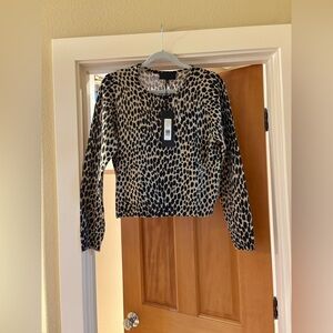 Nili Lotan Cheetah Print Sweater